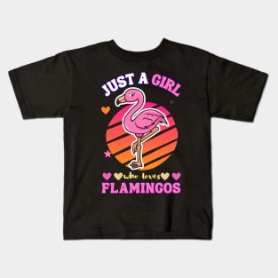 Just a girl who loves flamingos Kids T-Shirt